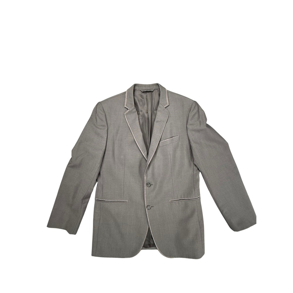 Banana Republic Blazer Mens 42R Grey Excellent Wool Mohair Vitale Barberis Italy